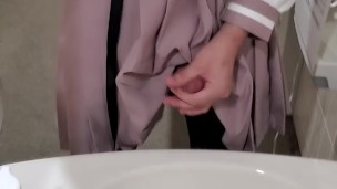 女装　店内トイレ　オナニー