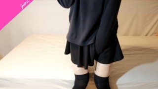 女装して手コキオナニーしたらとってもキモチかった